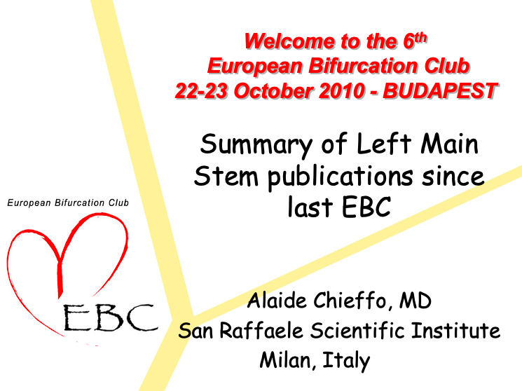 Read more about the article Summary of Left Main Stem publications since last EBC