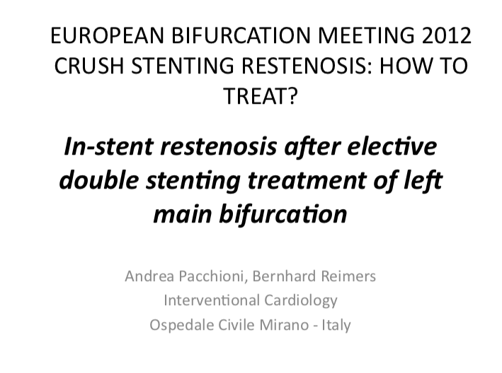 You are currently viewing In-stent restenosis after elective double stenting treatment of left bifurcation