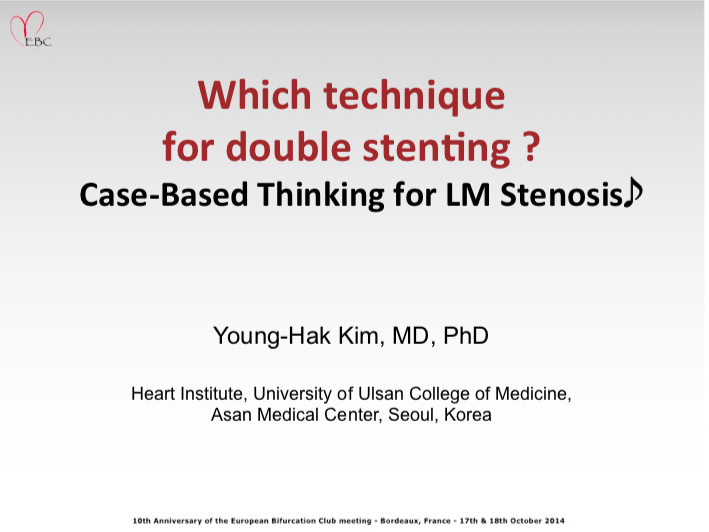 Read more about the article Which technique for double stenting ? Case-Based Thinking for LM Stenosis