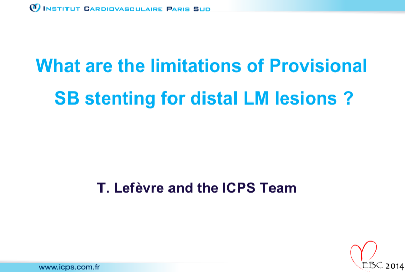 Read more about the article What are the limitations of Provisional SB stenting for distal LM lesions?
