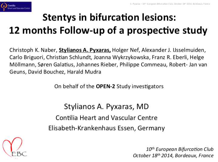 Read more about the article Stentys in bifurcation lesions: 12 months Follow-up of a prospec/ve study