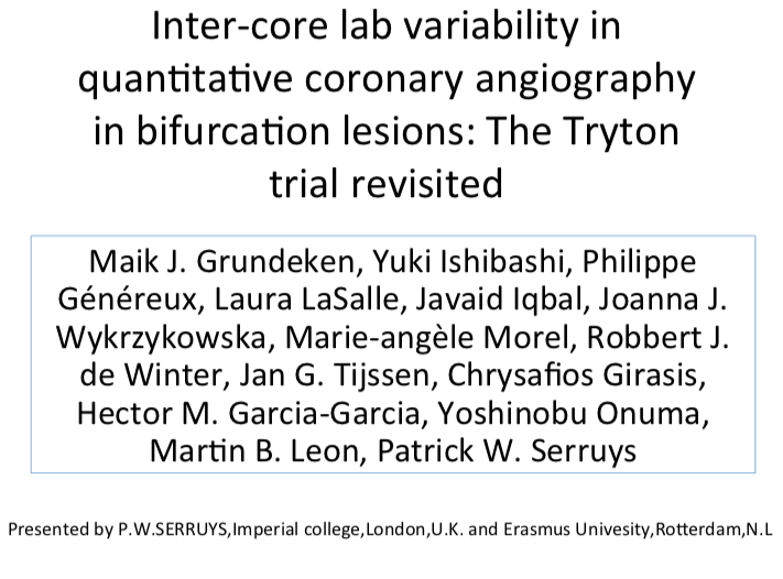 You are currently viewing Inter-core lab variability in quantitative coronary angiography in bifurcation lesions: The Tryton trial revisited