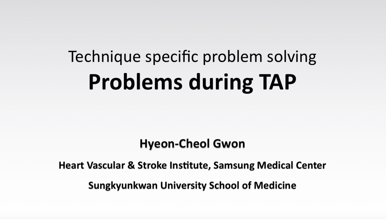Read more about the article Technique specific problem solving Problems during TAP