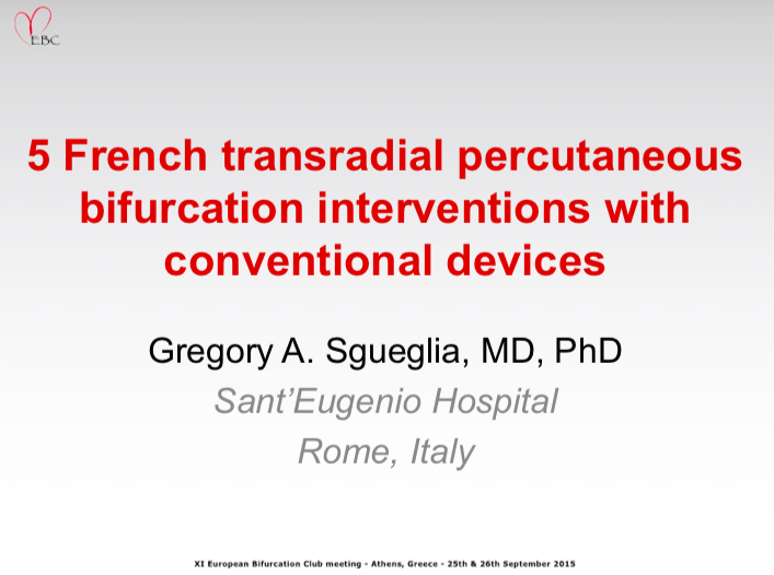 You are currently viewing 5 French transradial percutaneous bifurcation interventions with conventional devices