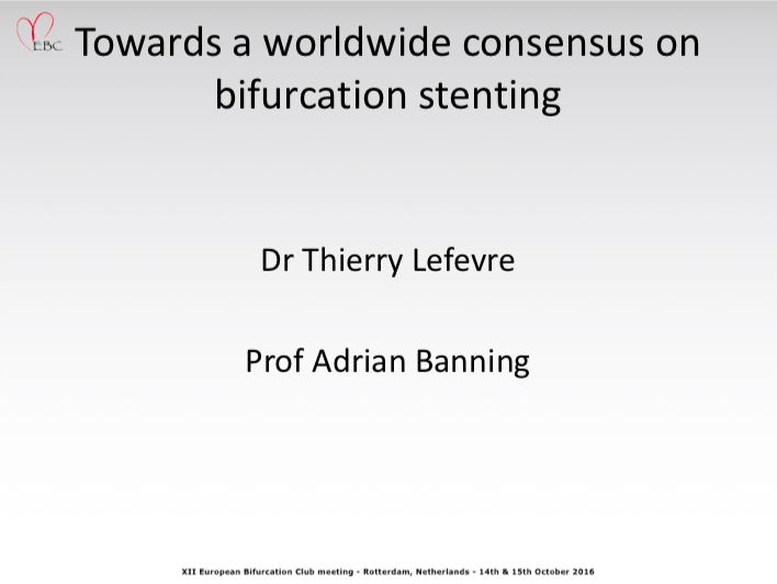 You are currently viewing Towards a worldwide consensus on bifurcation stenting