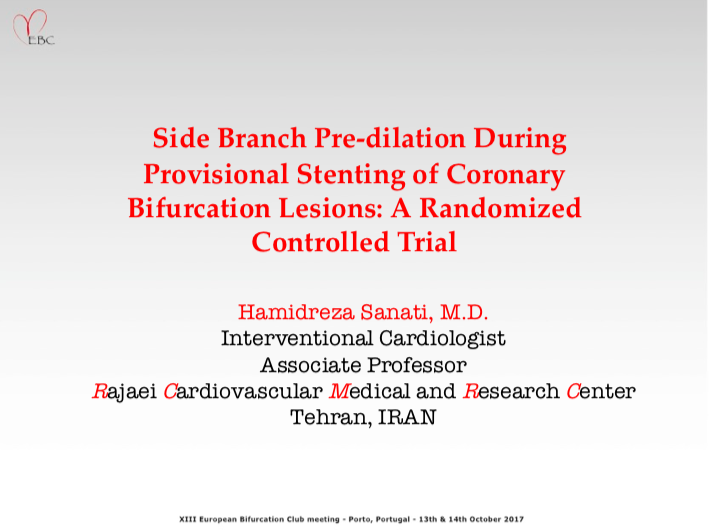 You are currently viewing Side Branch Pre-dilation During Provisional Stenting of Coronary Bifurcation Lesions: A Randomized Controlled Trial