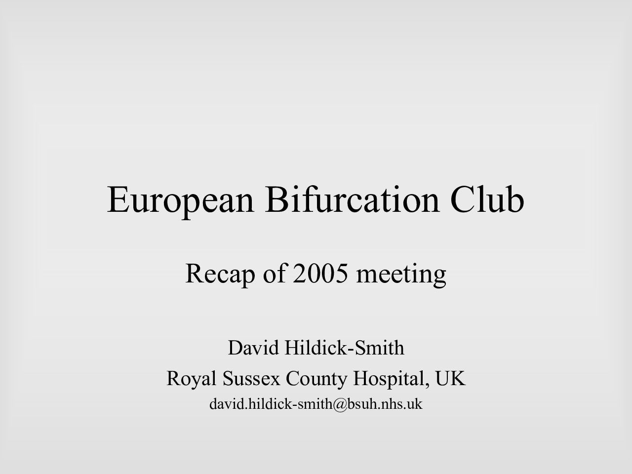 You are currently viewing Recap of EBC 2005 meeting