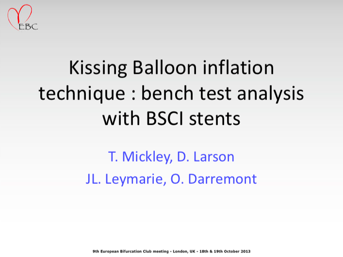 Read more about the article Kissing balloon inflation with BSCI stents: Bench test analysis