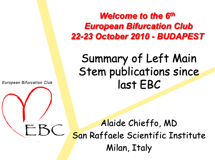 You are currently viewing Summary of Left Main Stem publications since last EBC