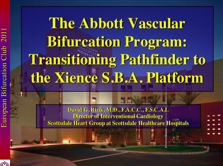 You are currently viewing The Abbott Vascular Bifurcation Program Transitioning Pathfinder to the Xience S.B.A. Platform