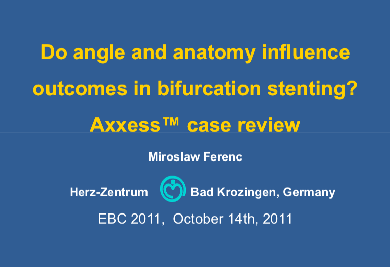 You are currently viewing Do angle and anatomy influence outcomes in bifurcation stenting Axxess case review