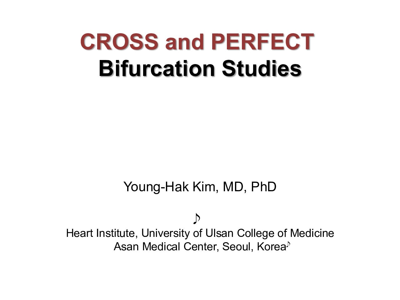 Read more about the article Cross and Perfect Bifurcation Studies