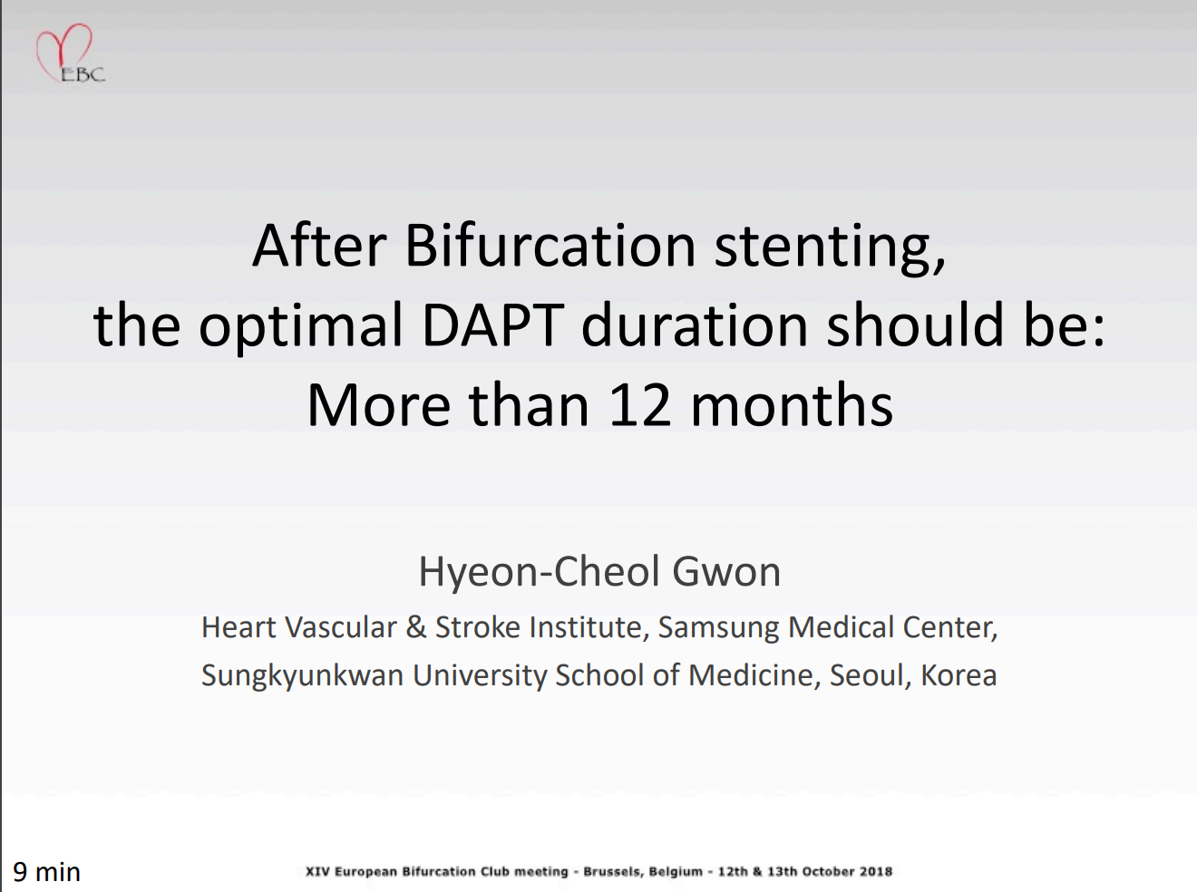 You are currently viewing After Bifurcation stenting, the optimal DAPT duration should be: more than 12 months