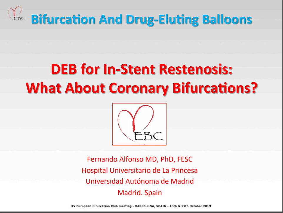 Read more about the article DEB for In-Stent Restenosis: What about Coronary Bifurcations?