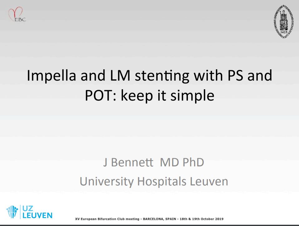 You are currently viewing Impella and LM Stenting with PS and POT: Keep it Simple